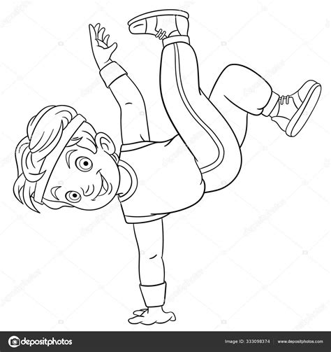 breakdance coloring pages sketch coloring page