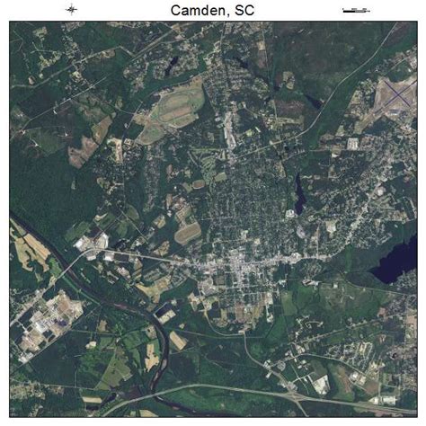 aerial photography map  camden sc south carolina