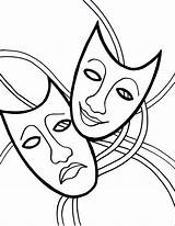 Coloring Pages Mask Mardi Gras sketch template