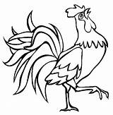 Rooster Coloring Pages Kids Print Funny Printable Book Color sketch template