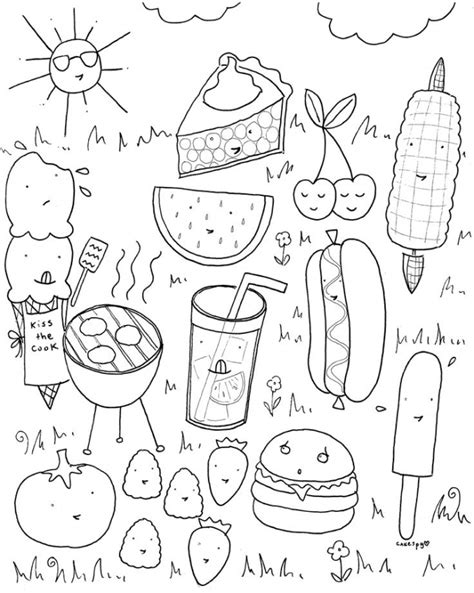 printable food coloring pages everfreecoloringcom