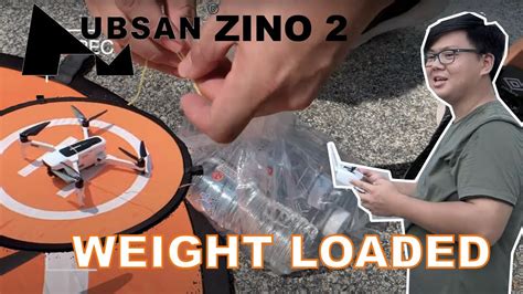 hubsan zino  kg weight loaded test   succeed youtube