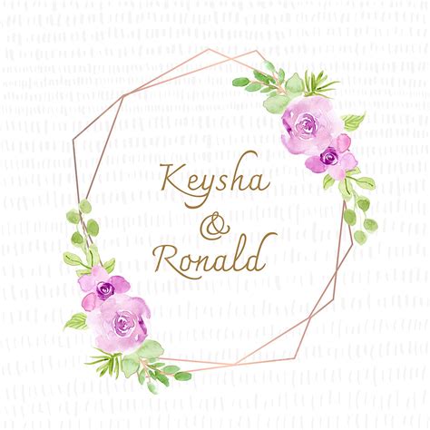 purple floral watercolor png picture wedding badge  purple floral watercolor frame wedding