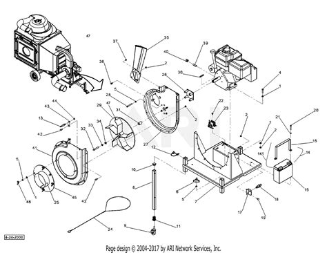 dr power commercial llv parts diagram  blowerchipper assy bs engine