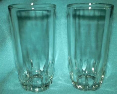 Vintage Crisa Libbey Small Juice Glass Set Of 2 Clear Beverage