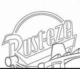 Rust Eze Coloring Pages Cars Mcqueen Lightning Template Cartoon sketch template