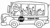 Bus School Coloring Children Pages Kids Printable A4 Vehicles Categories sketch template