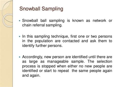 snowballnetworkchain referral sampling snowball sampling referrals
