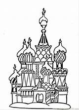 Coloring Russia Pages Russian Moscow Printable Color Center Architecture Christmas Kids Countries Drawing Coloringpages101 Castle Dolls Cathedral Basil Clip Print sketch template