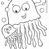 Coloring Pages Jellyfish Fish Tropical Georgia Keeffe Spongebob Jelly Inspiring Clipartmag Getcolorings Print Color sketch template