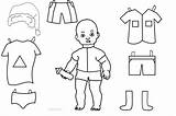 Paper Doll Coloring Pages Print Printable Dolls Templates sketch template
