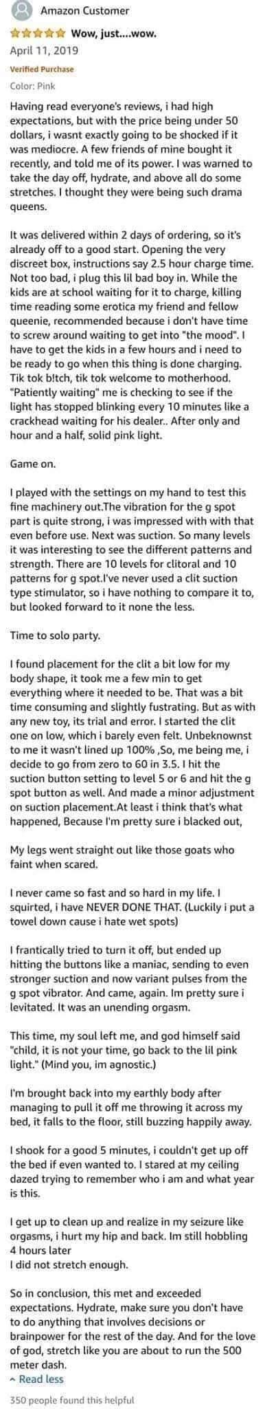 i don t have an interesting title it s a review for a sex toy read it