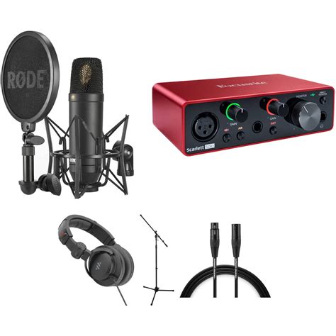 rode nt kit condenser microphone cardioid  scarlett solo interface