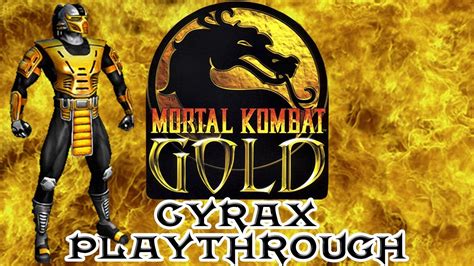 mortal kombat gold cyrax playthrough difficulty ultimate hd 60fps youtube