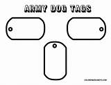 Coloring Kids Dog Army Tags Pages Military Tag Colouring Dogs Name Template Craft Crafts Boys Party Templates Cool Preschool Book sketch template