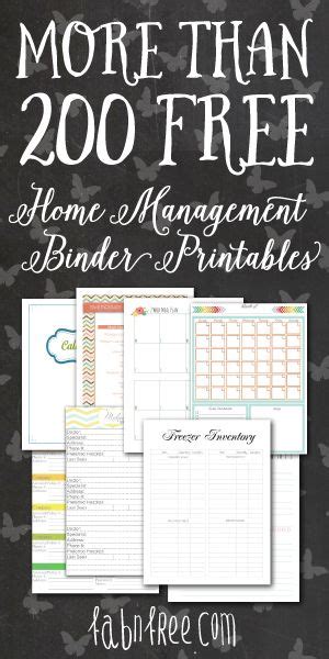 printable home management binder  shown  butterflies