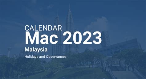 march  calendar malaysia