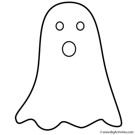 simple ghost coloring page halloween
