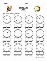 Time Telling Worksheets Printable Worksheet Clock Kids Printablee Stock Source sketch template