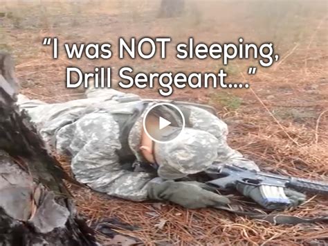 sleeping soldier tells drill sgt lie video