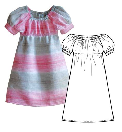 peasant dress pattern  girls toddler sewing  pattern etsy