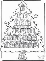 Advent Calendar Christmas Coloring Pages Color sketch template