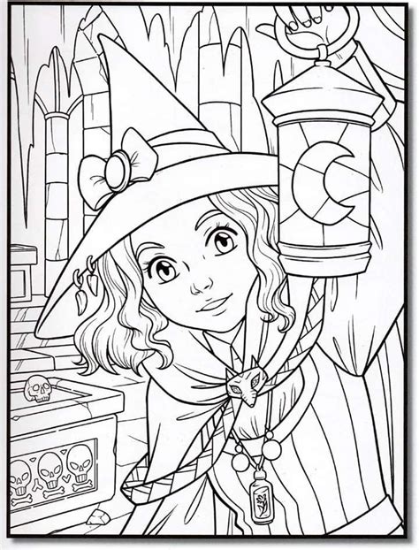 witch coloring book coloring pages