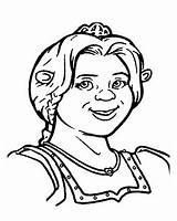 Fiona Shrek Coloring Princess Pages sketch template
