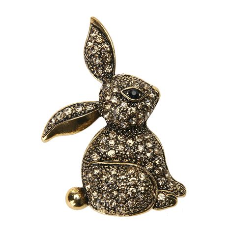 Retro Vintage Rabbit Bunny Brooch Pins For Women Steampunk