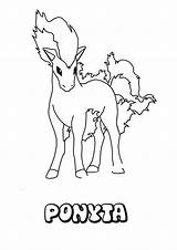 Coloring Ponyta Pokemon Pages Printable Color Print Para Hellokids Legendary Fire sketch template