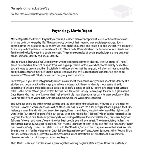 psychology  report essay  graduateway