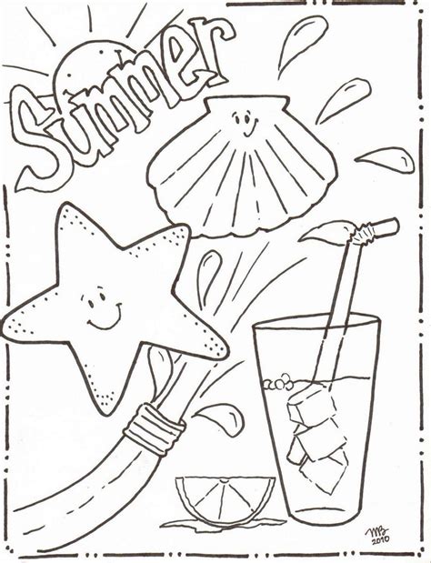 dibujo verano summer coloring sheets beach coloring pages disney