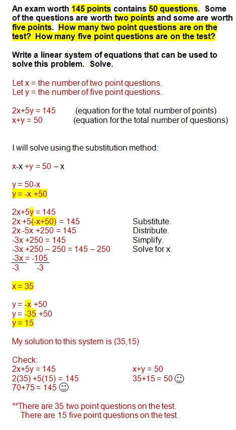system  equations word problems  images systems  equations
