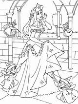 Coloring Disney Pages Aurora Sleeping Beauty Princess Printable Sheets Colouring sketch template