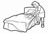 Bed Clipart Making Clip sketch template