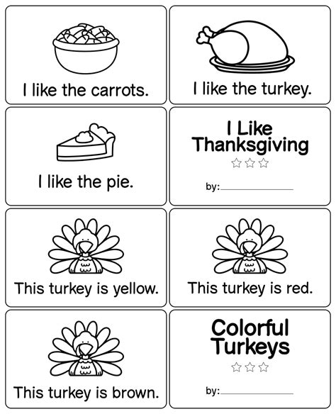 printable thanksgiving story booklet  students