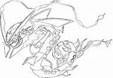 Rayquaza Pokemon Coloring Pages Mega Dessin Color Getdrawings Getcolorings sketch template