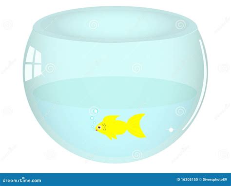 illustration  isolated fish bowl stock vector illustration