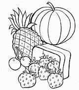 Coloring Pages Fruit Print Basket Comments sketch template