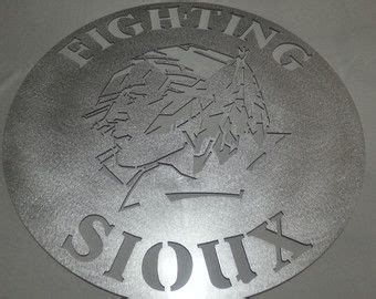 und fighting sioux logo  simplymetalandmore  etsy fighting sioux sioux aluminum signs