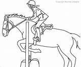 Horse Jumping Coloring Pages Riding Drawing Show Horseback Printable Horses Getcolorings Racing Color Print Colori Getdrawings Colorin sketch template
