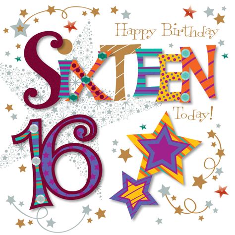 sixteen today  birthday greeting card cards love kates