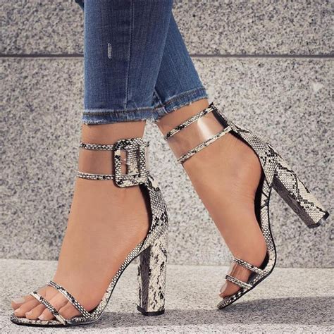 2017 fashion women sandals summer thick heel high heels shoes sexy