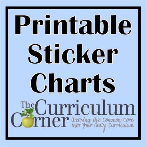 printable sticker charts