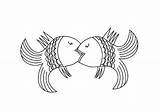 Depicting Kissing sketch template