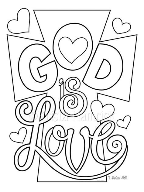 god  love coloring sheet sketch coloring page