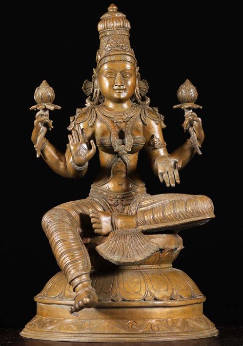 sold bronze goddess  wealth lakshmi sculpture   hindu gods buddha statues