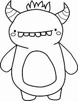 Coloring Monster Colouring Printable Halloween Drawing Kostenlos sketch template