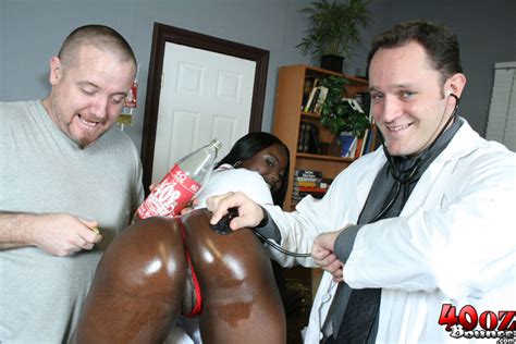 ebony nurse showing bubble ass and doing interracial sex