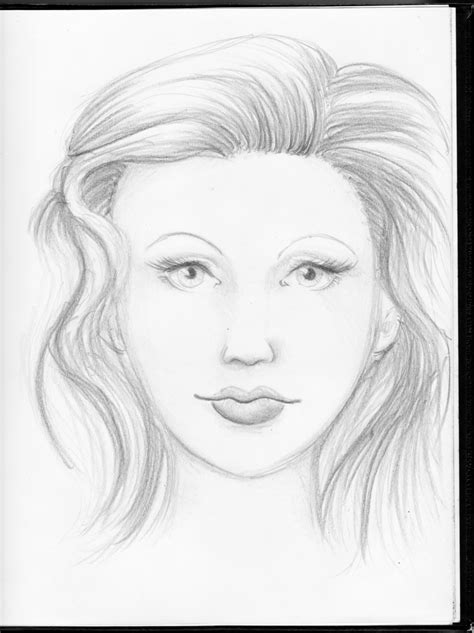 pencil drawing face easy